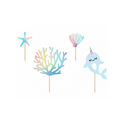 4 Cake Topper - Narwhal