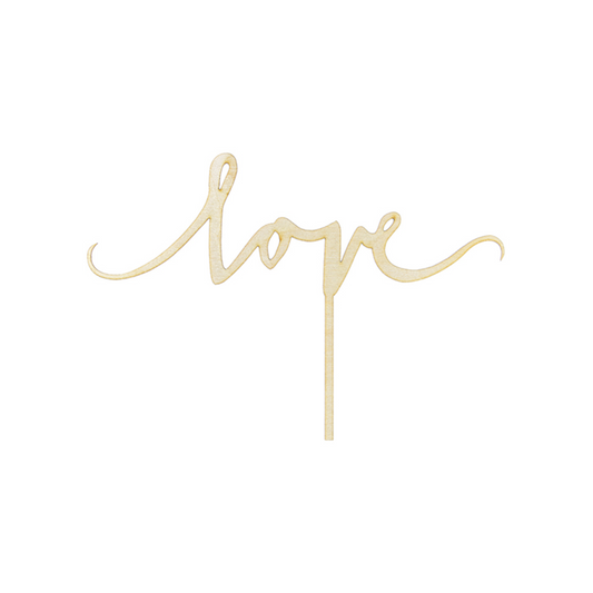 1 Cake Topper - Holz - Love