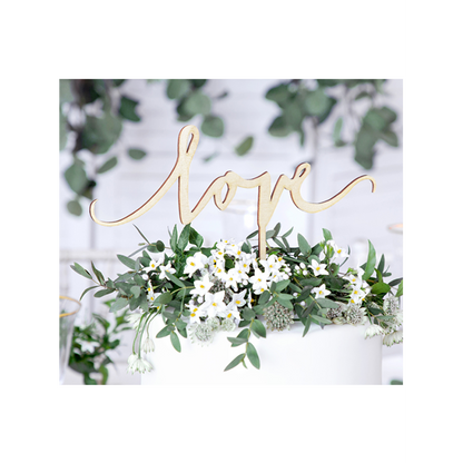 1 Cake Topper - Holz - Love