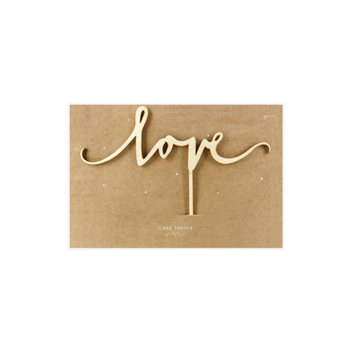 1 Cake Topper - Holz - Love