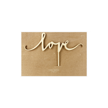 1 Cake Topper - Holz - Love