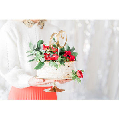1 Cake Topper - 60 - Gold
