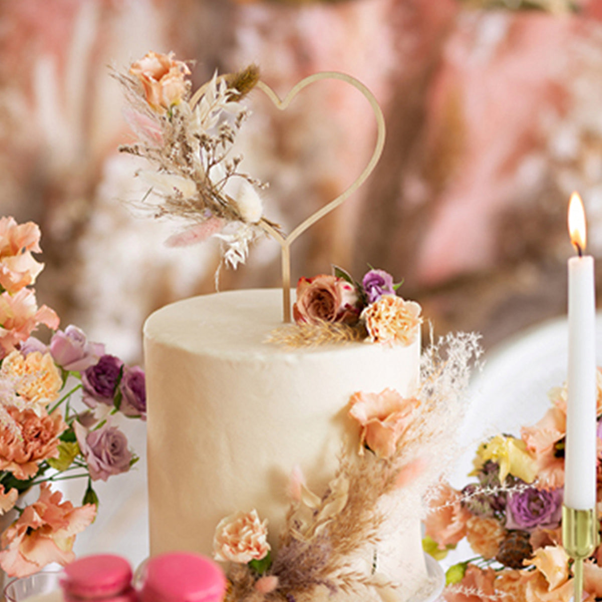 1 Cake Topper - Holz - Heart