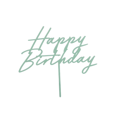1 Acryl Cake Topper - Happy Birthday Grün