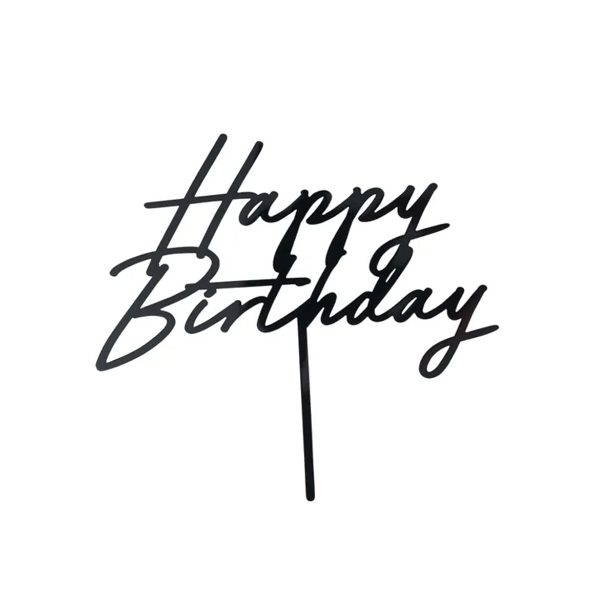 1 Acryl Cake Topper - Happy Birthday Black