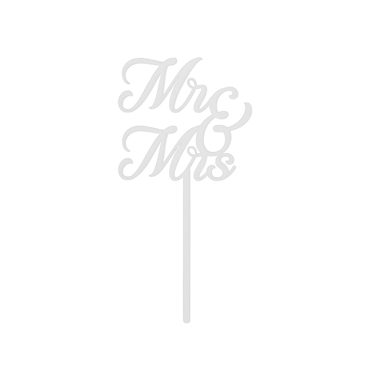 1 Acryl Cake Topper - MR & MRS - Weiß