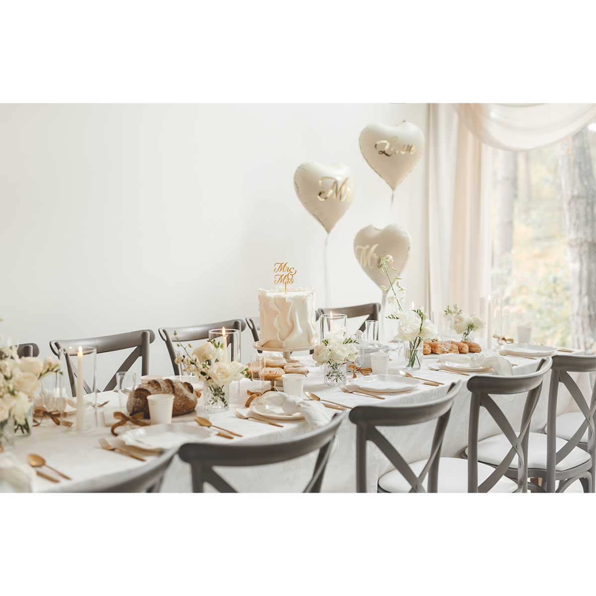 1 Acryl Cake Topper - MR & MRS - Gold