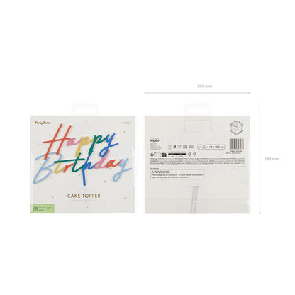 1 Cake Topper - Happy Birthday - Mix
