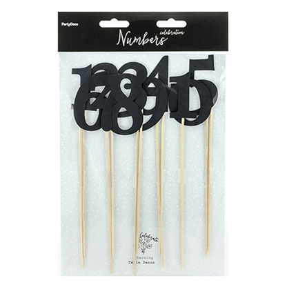 11 Cake Topper - Zahlenreihe - Schwarz