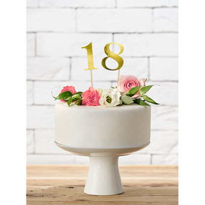 11 Cake Topper - Zahlenreihe - Gold