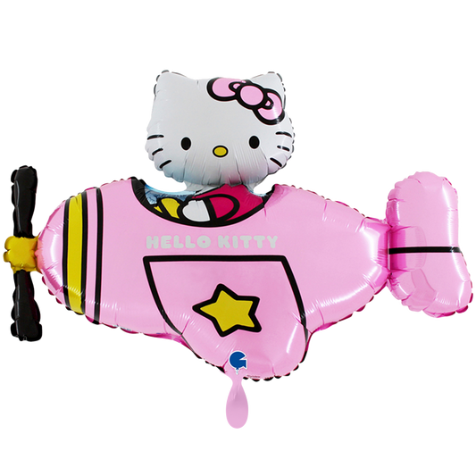 1 Balloon XXL - Hello Kitty Airplane Pink