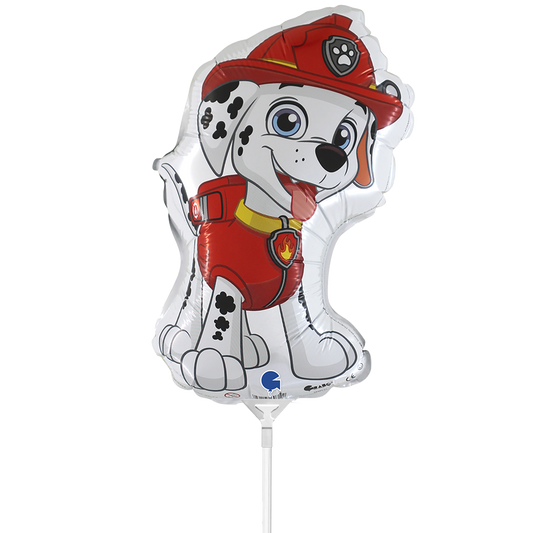 10 Miniballoons Airfilled - Paw Patrol - Marshall (Unverpackt)