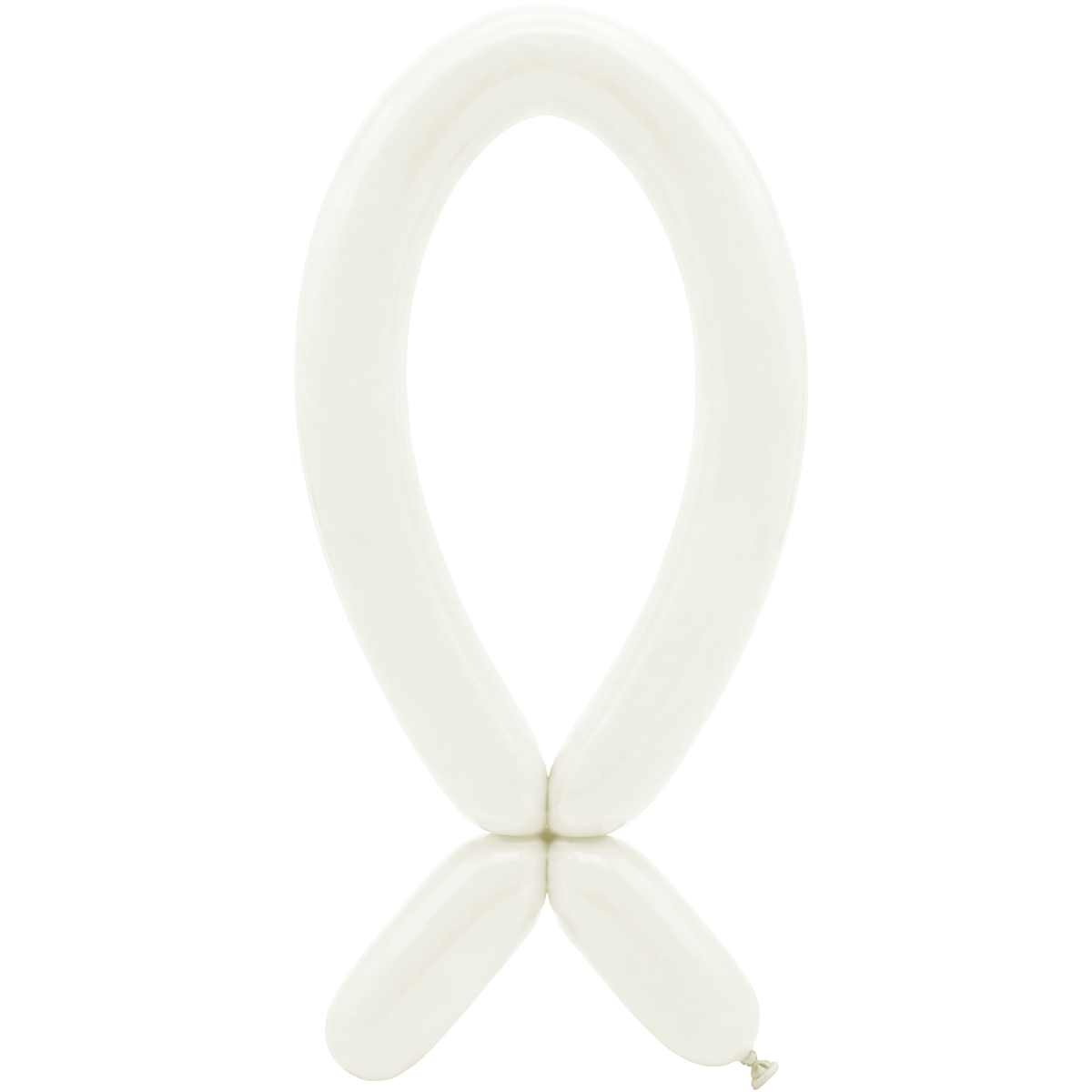 50 Modelling Balloons - Nozzle up - 5x152cm -  Almond White