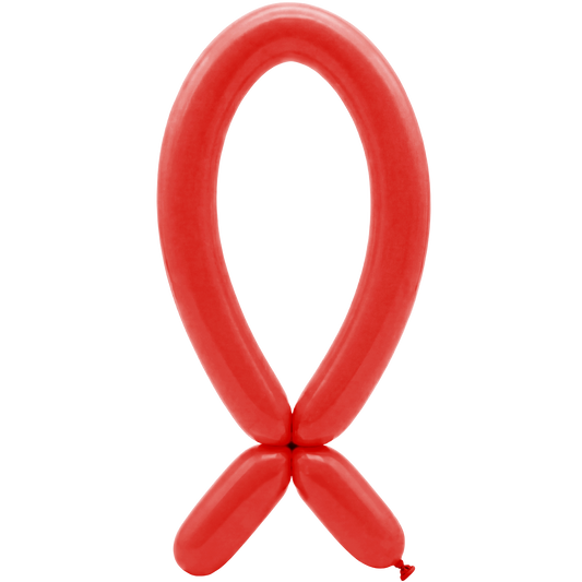 50 Modelling Balloons - Nozzle up - 5x152cm -  Red
