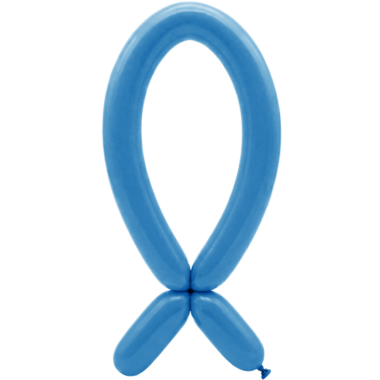 50 Modelling Balloons - Nozzle up - 5x152cm -  Blue