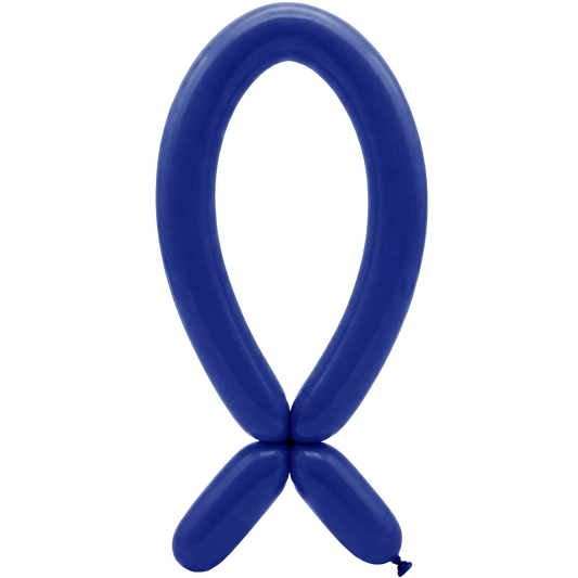 50 Modelling Balloons - Nozzle up - 5x152cm -  Royal Blue