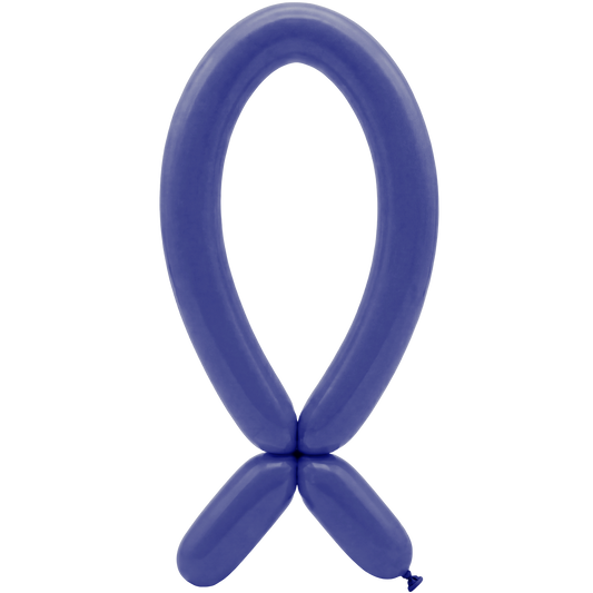 50 Modelling Balloons - Nozzle up - 5x152cm -  Periwinkle Blue