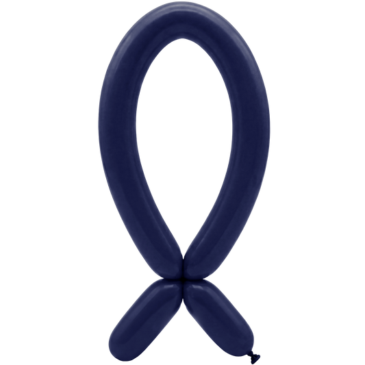 50 Modelling Balloons - Nozzle up - 5x152cm -  Navy Blue