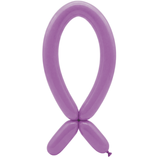 50 Modelling Balloons - Nozzle up - 5x152cm -  Lilac