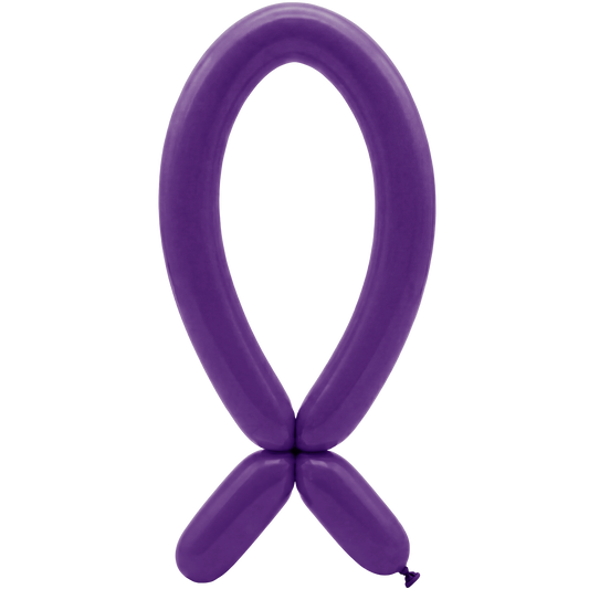 50 Modelling Balloons - Nozzle up - 5x152cm -  Violet