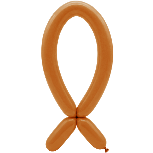 50 Modelling Balloons - Nozzle up - 5x152cm -  Sunset Orange