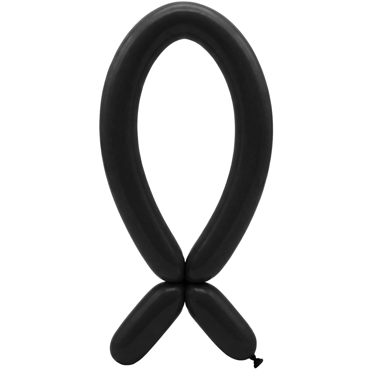 50 Modelling Balloons - Nozzle up - 5x152cm -  Black