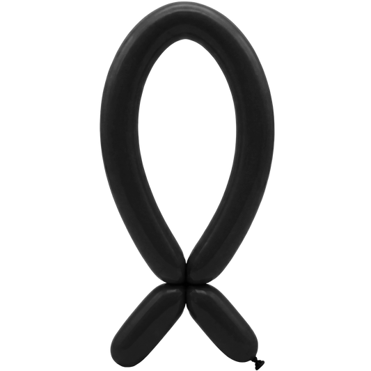 50 Modelling Balloons - Nozzle up - 5x152cm -  Black