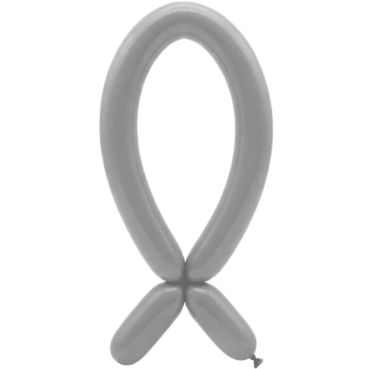 50 Modelling Balloons - Nozzle up - 5x152cm -  Grey