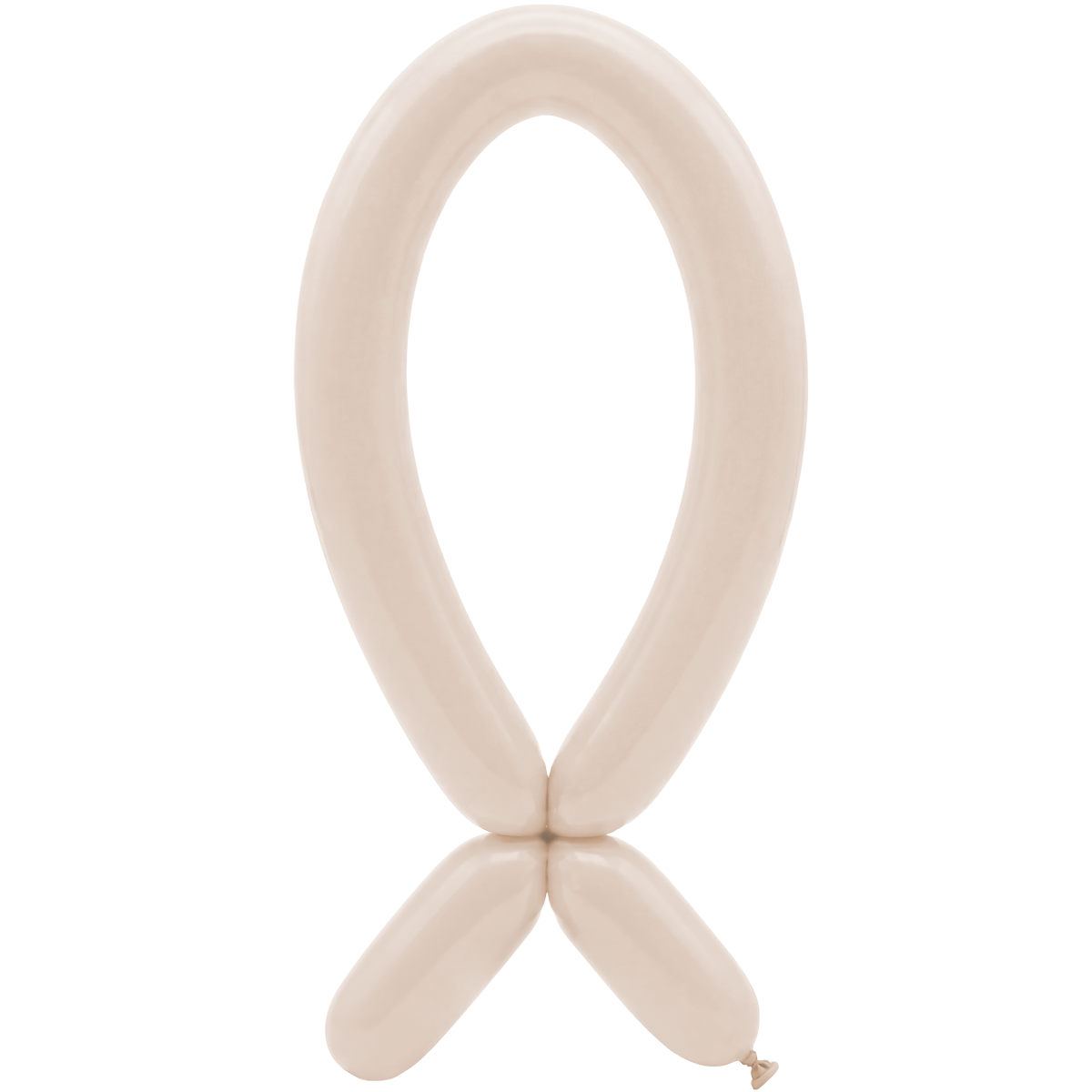 50 Modelling Balloons - Nozzle up - 5x152cm -  Pastel Dusk Cream