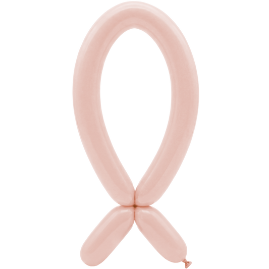 50 Modelling Balloons - Nozzle up - 5x152cm -  Pastel Dusk Rose