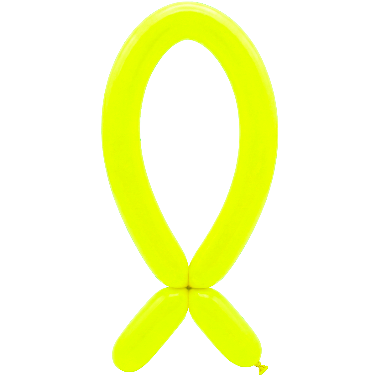 50 Modelling Balloons - Nozzle up - 5x152cm -  Neon Yellow