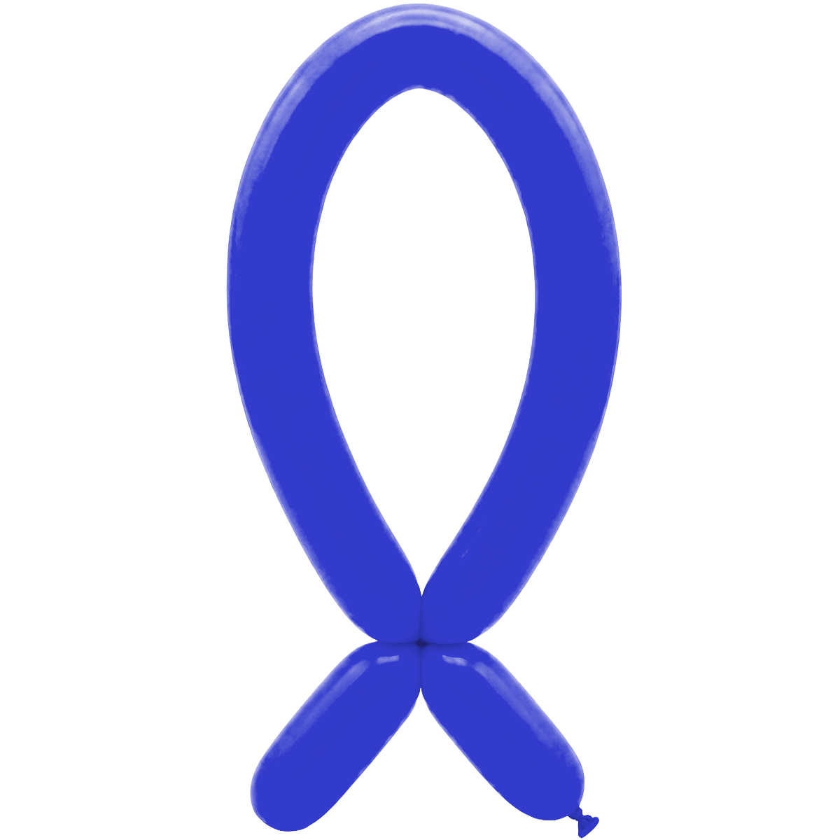 50 Modelling Balloons - Nozzle up - 5x152cm -  Neon Blue