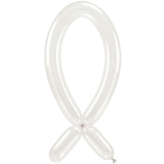 50 Modelling Balloons - Nozzle up - 5x152cm -  Clear