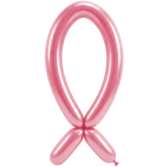 50 Modelling Balloons - Nozzle up - 5x152cm -  Pearl Pink