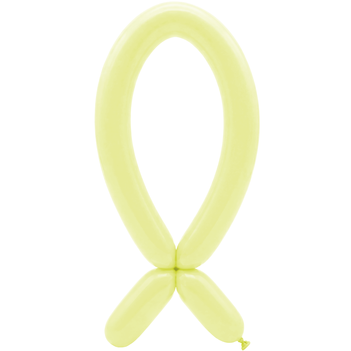 50 Modelling Balloons - Nozzle up - 5x152cm -  Pastel Matte Yellow