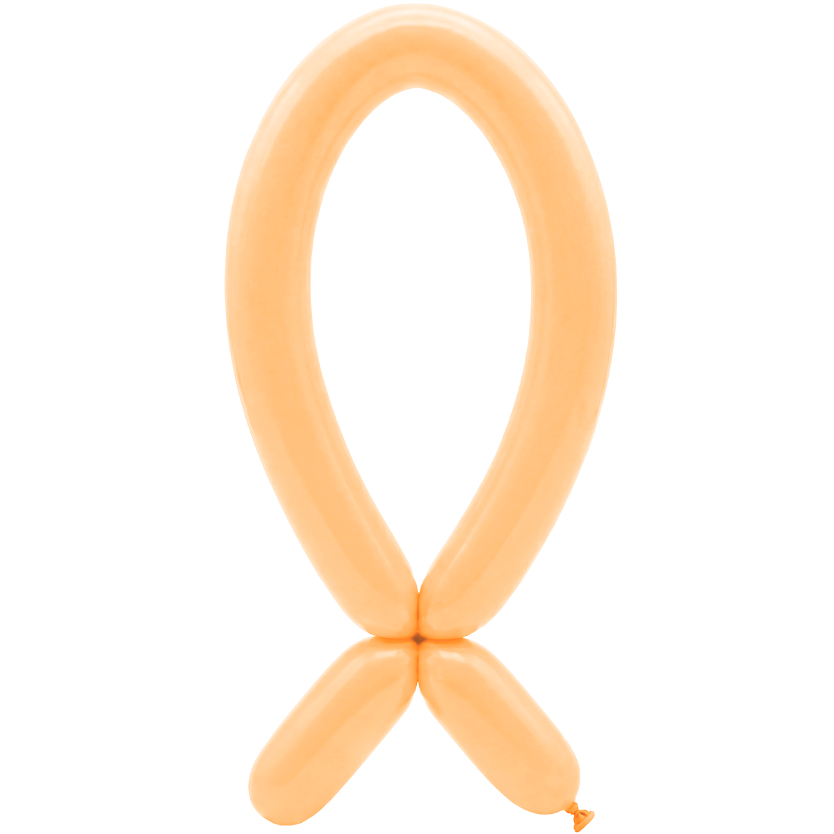50 Modelling Balloons - Nozzle up - 5x152cm -  Pastel Matte Malibu Peach