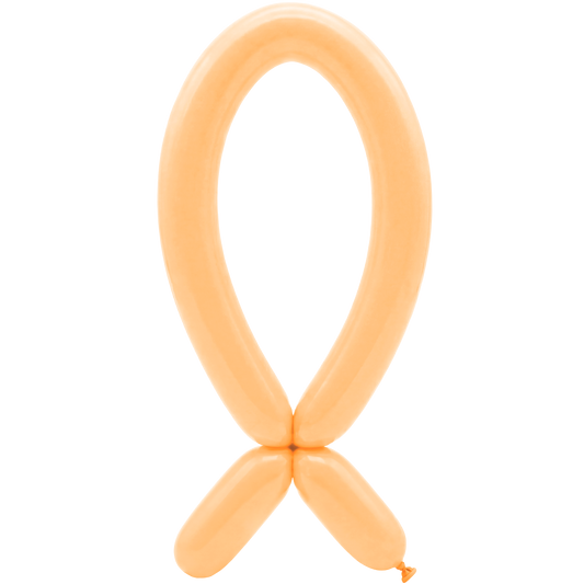 50 Modelling Balloons - Nozzle up - 5x152cm -  Pastel Matte Malibu Peach