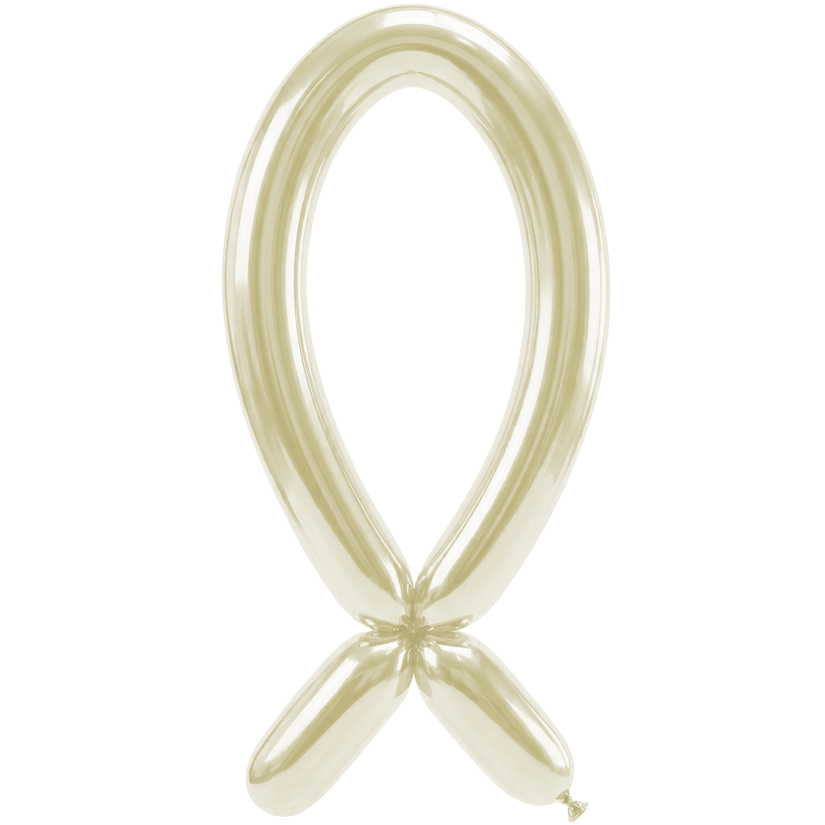 50 Modelling Balloons - Nozzle up - 5x152cm -  Silk Oyster White