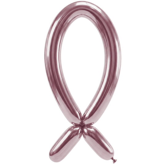 50 Modelling Balloons - Nozzle up - 5x152cm -  Silk Pink Blossom