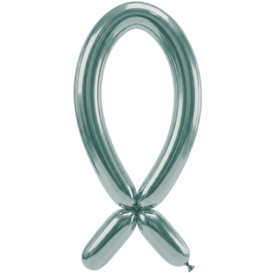 50 Modelling Balloons - Nozzle up - 5x152cm -  Silk Cool Mint