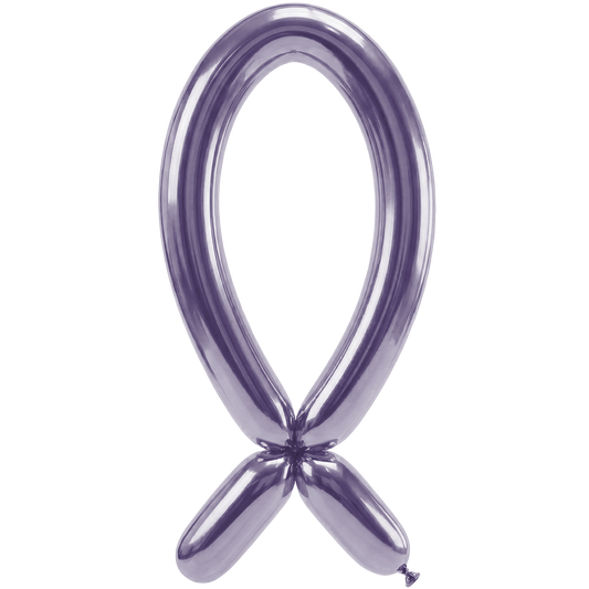 50 Modelling Balloons - Nozzle up - 5x152cm -  Silk Light Amethyst