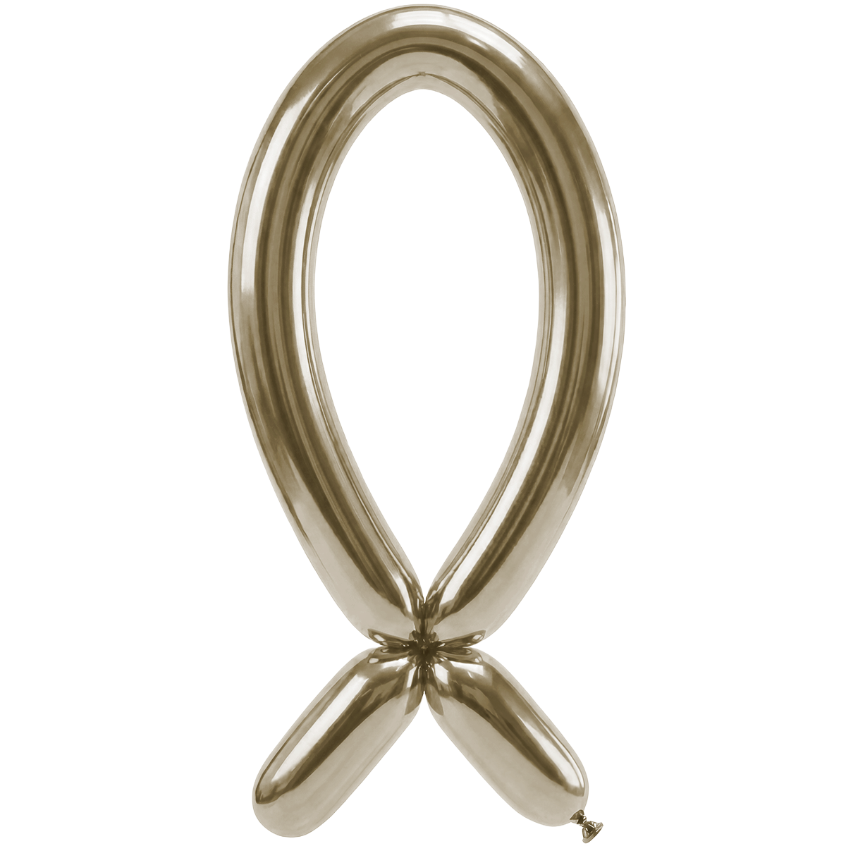 50 Modelling Balloons - Nozzle up - 5x152cm -  Silk Gold Dust