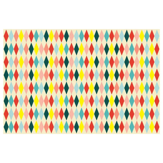 1 Papiertischdecke - Rauten bunt