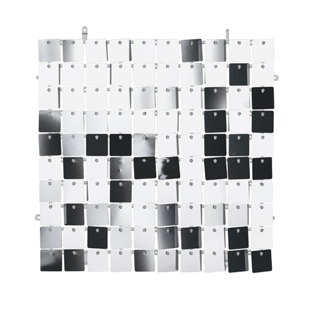 1 Pailetten Hintergrund - 30x30cm - Silver