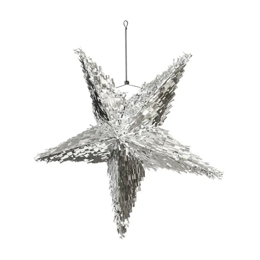 1 Faltbare Pinata - Stern Silber