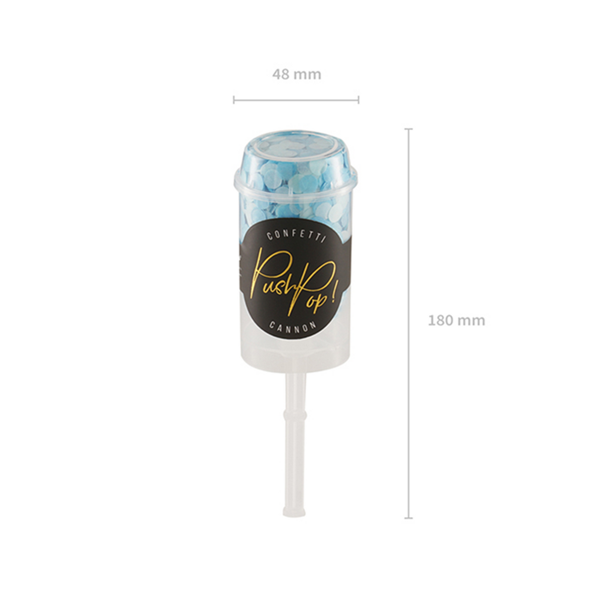 1 Konfetti Push Pop - Blau & Mint