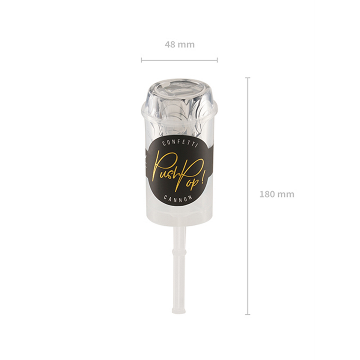 1 Konfetti Push Pop - Silber