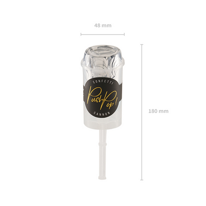 1 Konfetti Push Pop - Silber