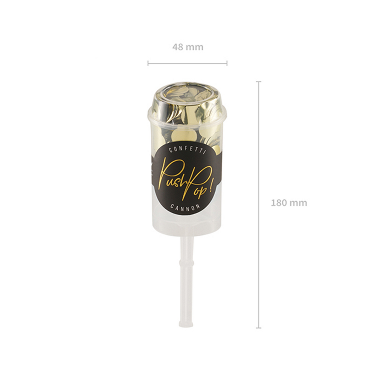 1 Konfetti Push Pop - Gold