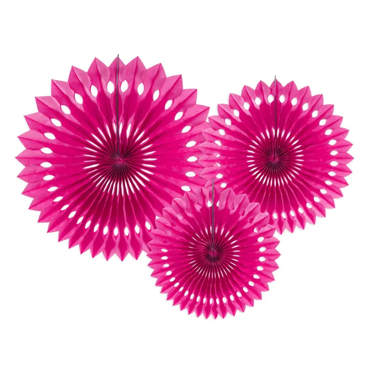 3 Dekorosetten - Dunkelrosa